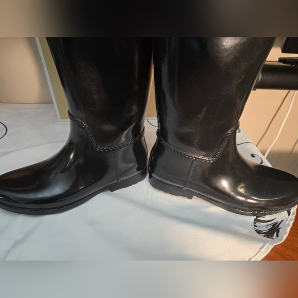 🔥EUC MICHAEL KORS LOGO STOCKARD TALL RUBBER RAIN BOOTS - Picture 12 of 16